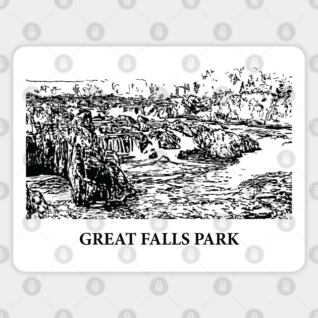 Great Falls Park Magnet by Lakeric